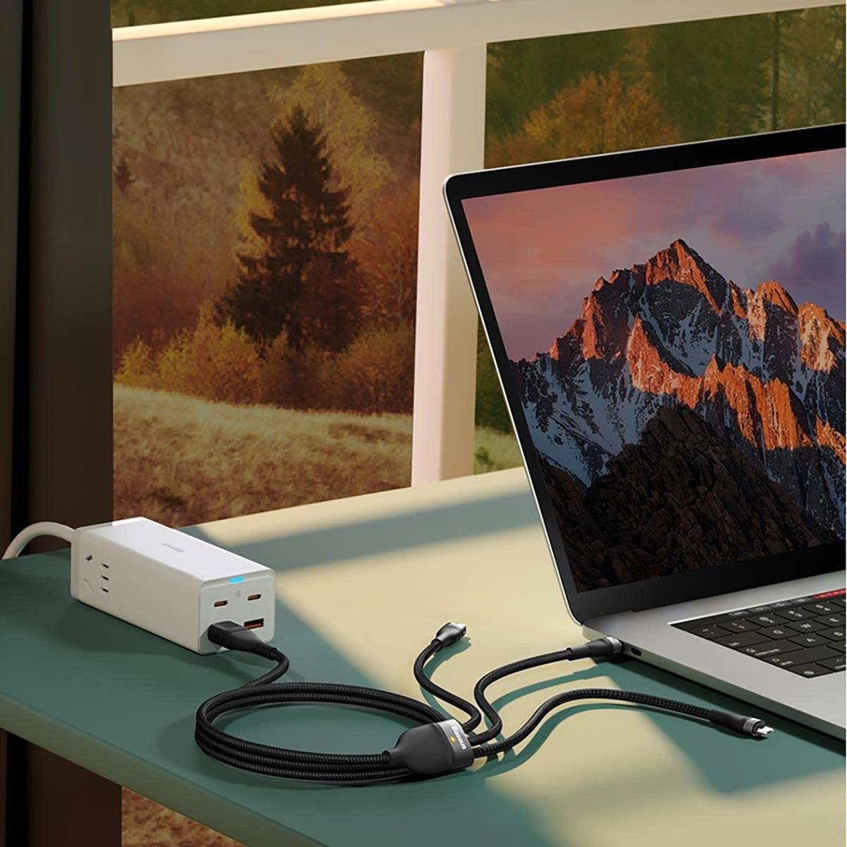 BASEUS CABLE 100W 1,2 M USB + TYPE C TO TYPE C/LIGHTNING/MICRO USB -Noir (CASS030101) - Gtel baseus cable 100w 12 m usb type c to type c lightning micro usb noir cass030101 2