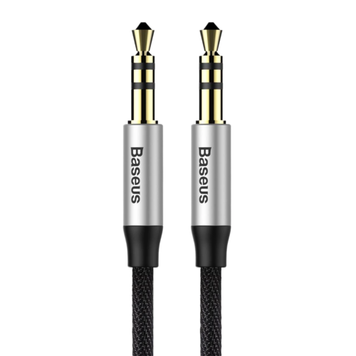 baseus cable audio male to male 1m silver black cam30 bs1 1