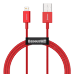 baseus cable lightning 1m 2 4a rouge calys a09 1