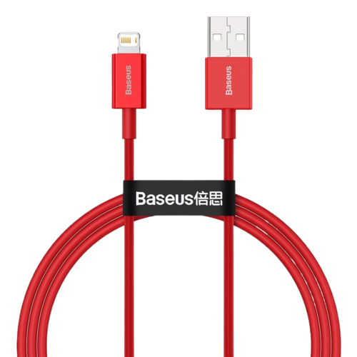 baseus cable lightning 1m 2 4a rouge calys a09 1
