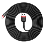 baseus cable usb for ip 2a 3m red black calklf r91 1