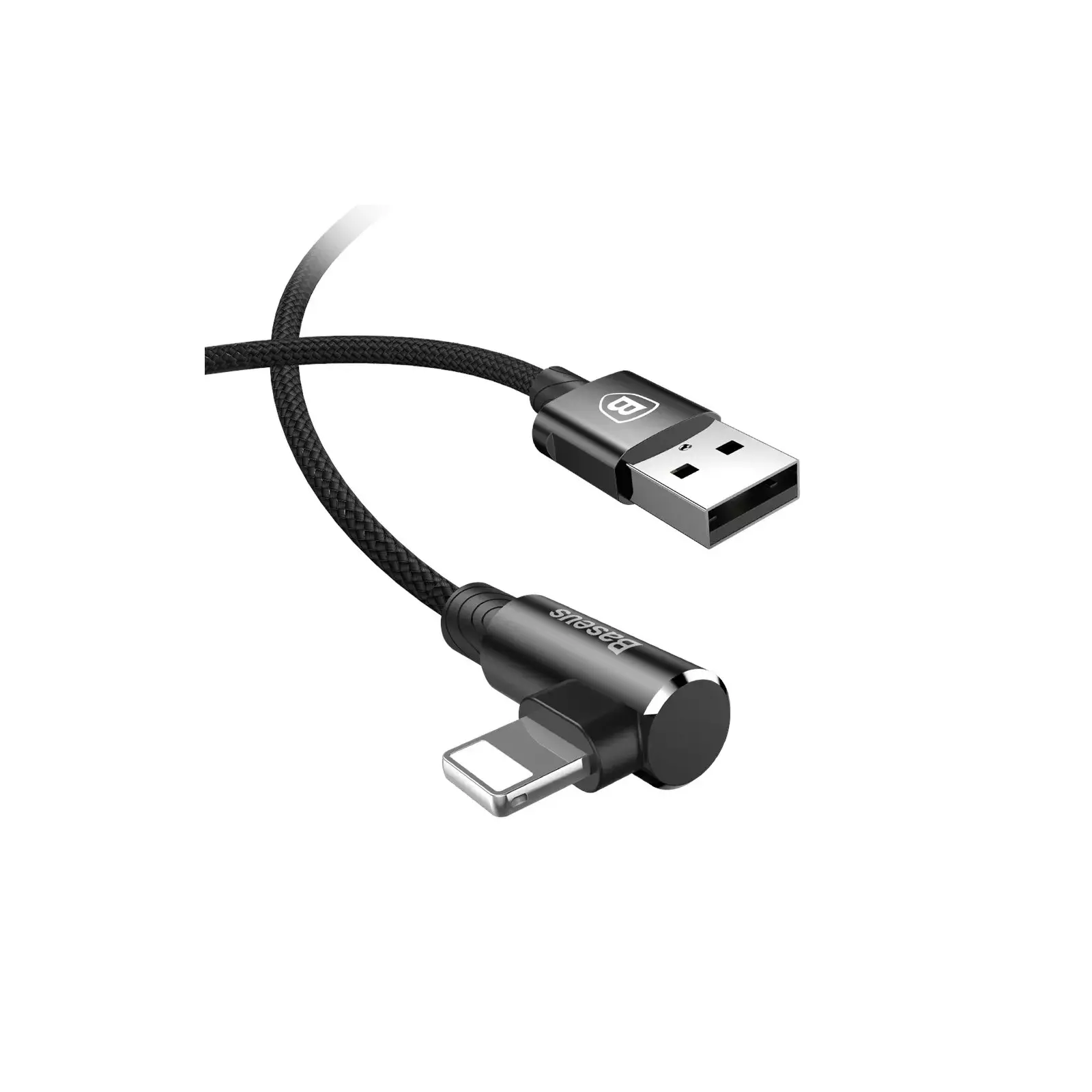 baseus cable usb mvp type coude pour ip 15a 2m noir calmvp a01 3