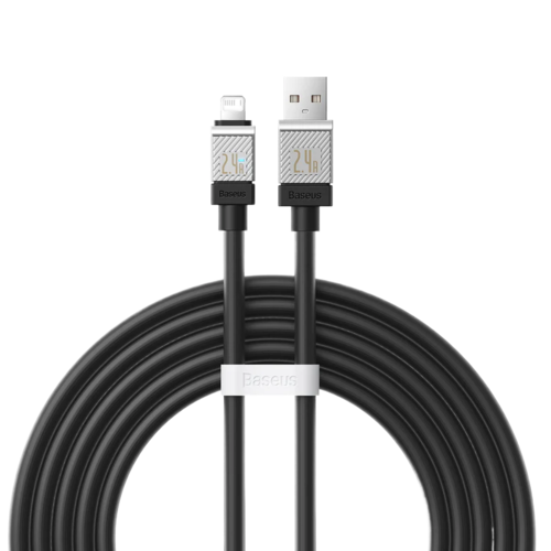 baseus cable usb to ip 2 4a 2m black cakw000501 1