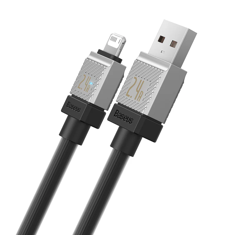 Baseus Cable USB to IP 2.4A/2M Black (CAKW000501) - Gtel baseus cable usb to ip 2 4a 2m black cakw000501 7