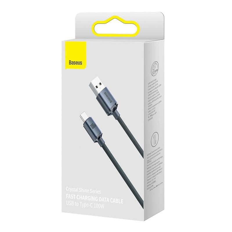 Baseus Cable USB to TYPE-C 100W/1.2M Black (CAJY000401) - Gtel baseus cable usb to type c 100w 1 2m black cajy000401 6