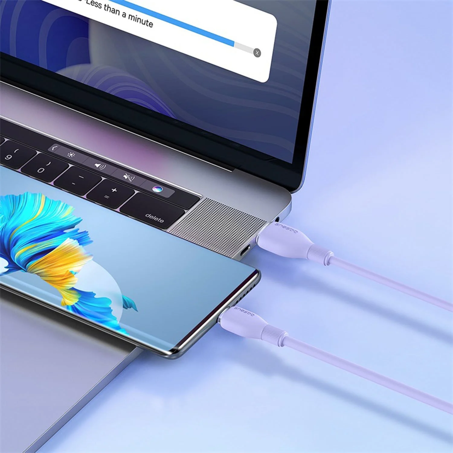Baseus Cable USB vers TYPE-C 100W 1.2M Violet (P10355703511-00) - Gtel baseus cable usb vers type c 100w 1 2m violet p10355703511 00 3
