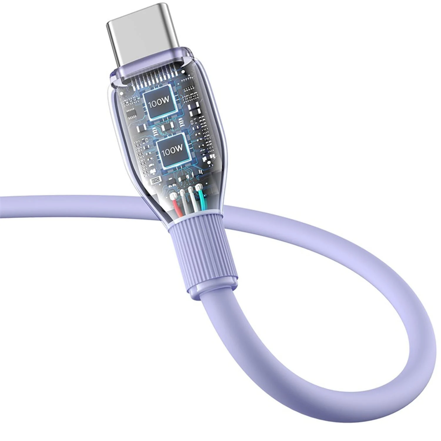 Baseus Cable USB vers TYPE-C 100W 1.2M Violet (P10355703511-00) - Gtel baseus cable usb vers type c 100w 1 2m violet p10355703511 00 4