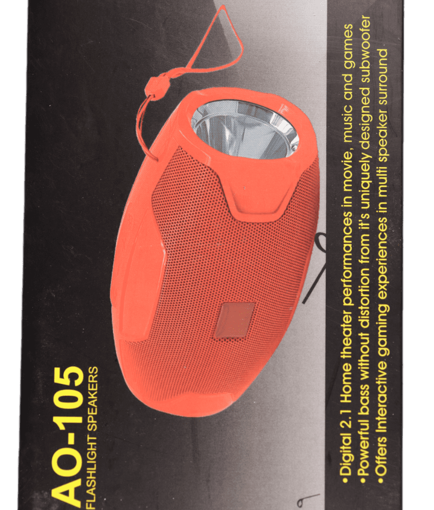 ao 105 enceinte portable avec lampe torche