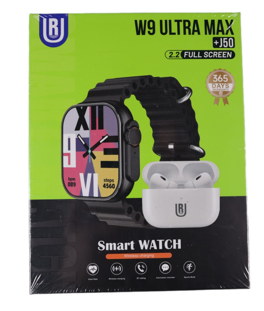 pack montre connectee w9 ultra max et ecouteurs sans fil 1