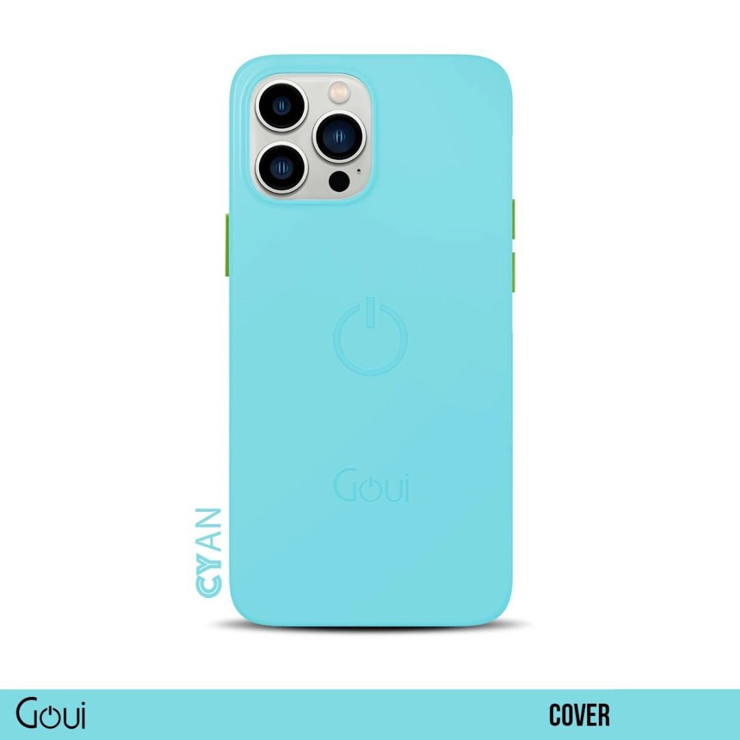 Goui Case iPhone 15 Pro Max - (6.7") - Cyan Blue (G-MAGENT15PM-CY) - Gtel goui magnetic case iphone 14 pro max 6 7 with magnetic bars g magent14pm cy prix maroc