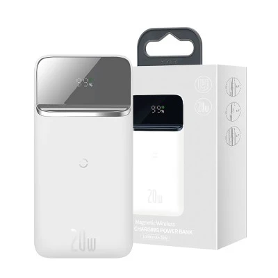 baseus power bank 20w 10000mah magnetique sans fila chargement rapide 10000 mah 20 w blanc ppcx010202 (2)