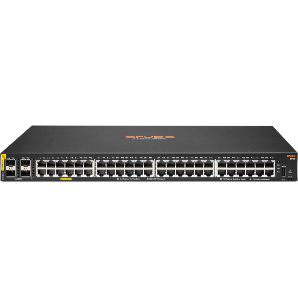 switch aruba 6000 48g classe 4 poe 4sfp 370 w r8n85a