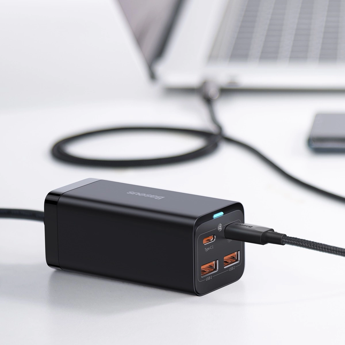 Baseus Chargeur Pro De Bureau 2U+2C 100W UE Noir (CCGP000101) - Gtel baseus chargeur pro de bureau 2u2c 100w ue noir ccgp000101 3.webp