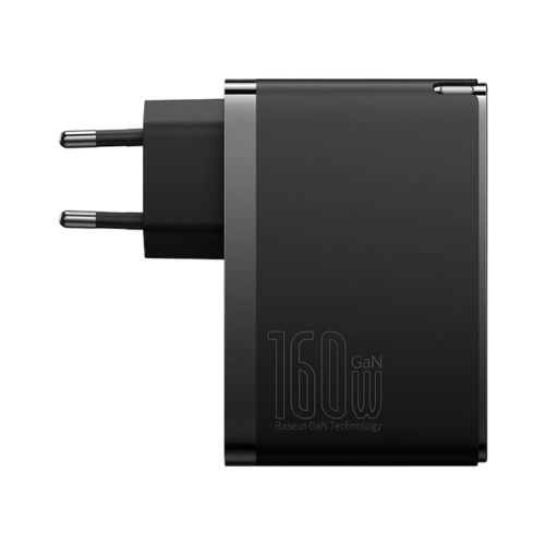 baseus gan5 pro digital fast charger 2cu 160w eu cluster black ccgang160ce 1.png