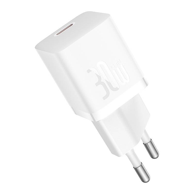Baseus Mini Chargeur 1C 30W UE Blanc (CCGN070502) - Gtel baseus mini chargeur 1c 30w ue blanc ccgn070502 5.jpg
