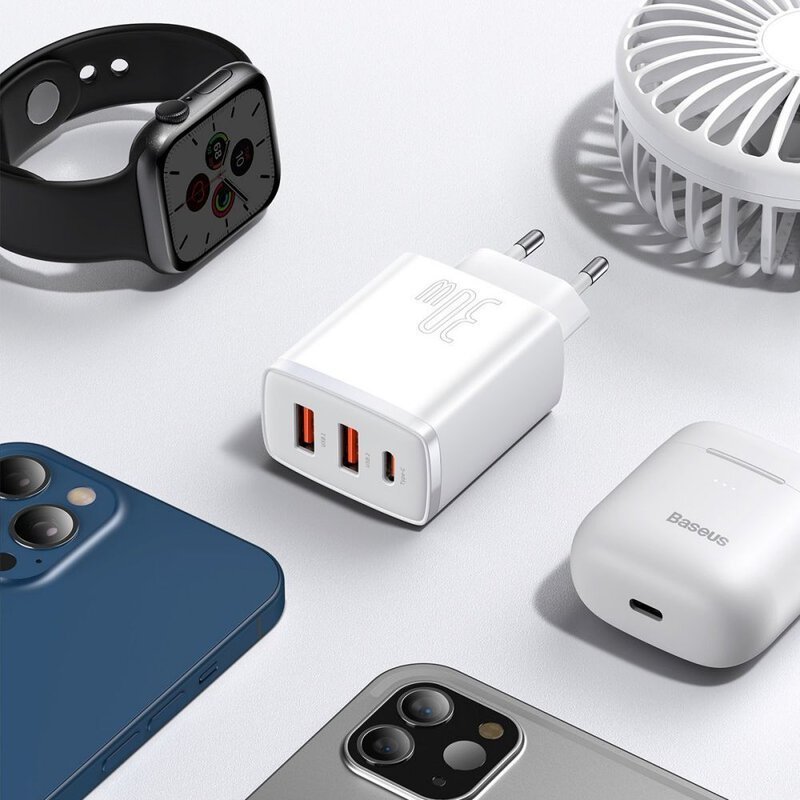 Chargeur rapide compact Baseus 2U+C 30W EU Blanc (CCXJ-E02) - Gtel chargeur rapide compact baseus 2uc 30w eu blanc ccxj e02 4.jpg