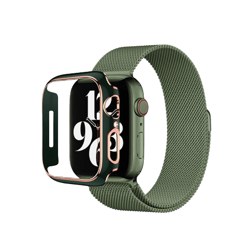 hyphen apple watch frame protector 45mm green and rose gold haw fp45grg7774 1.png