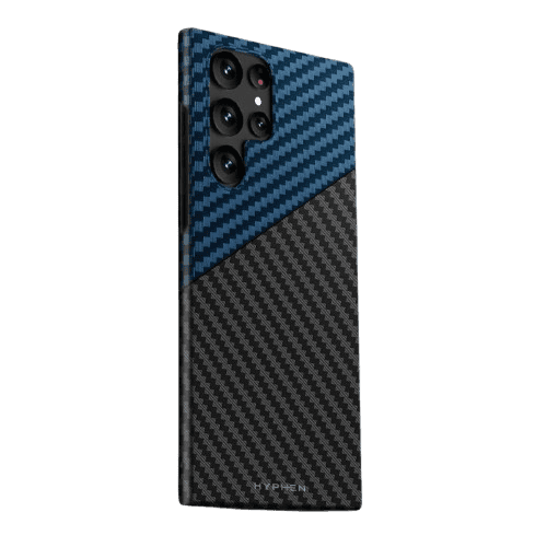 hyphen dual color carbon fiber case samsung s23 ultra black and blue hpc cs23ubbl7323 1.png
