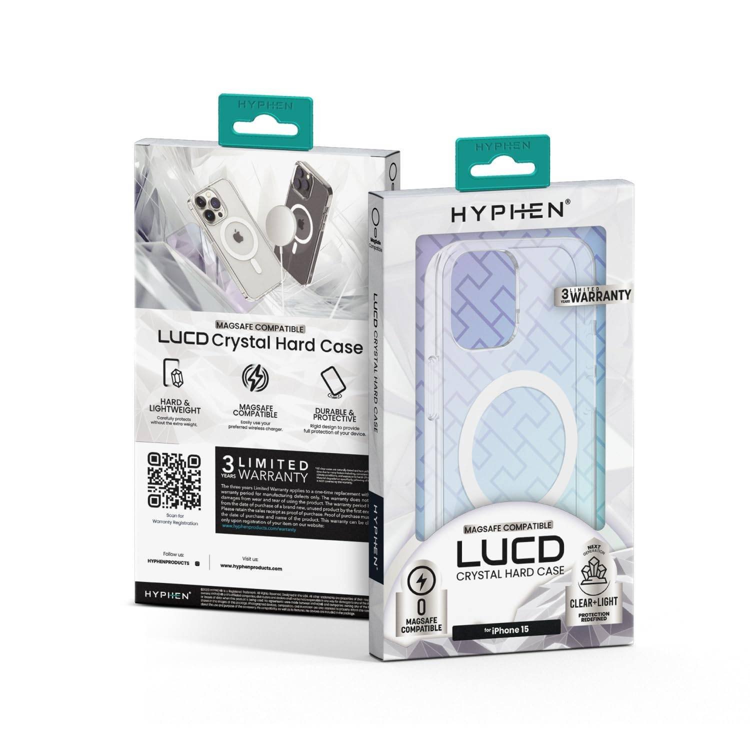 hyphen lucd crystal hard case iphone 15 6 1 anti yellowing technology hpc ch158115 3.jpg