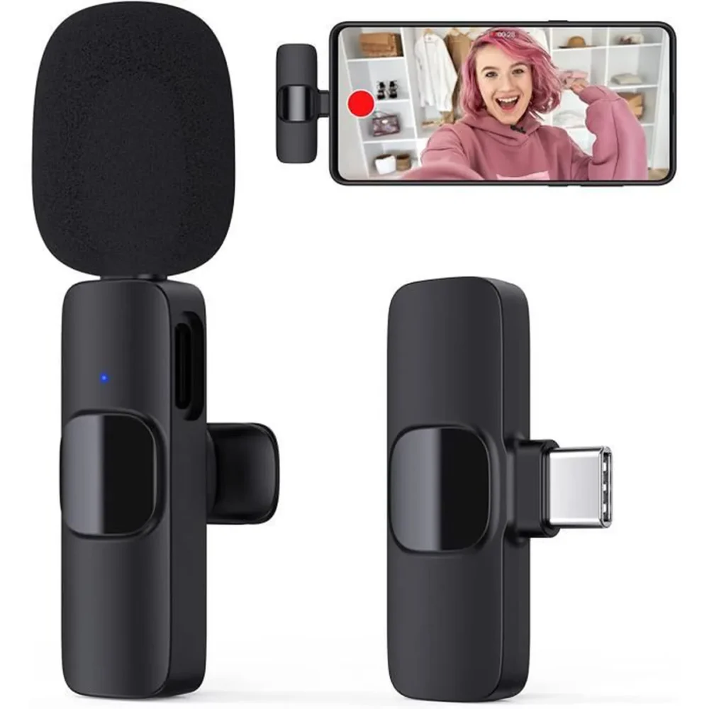 micro cravate sans fil 2 4ghz microphone lavalier.webp
